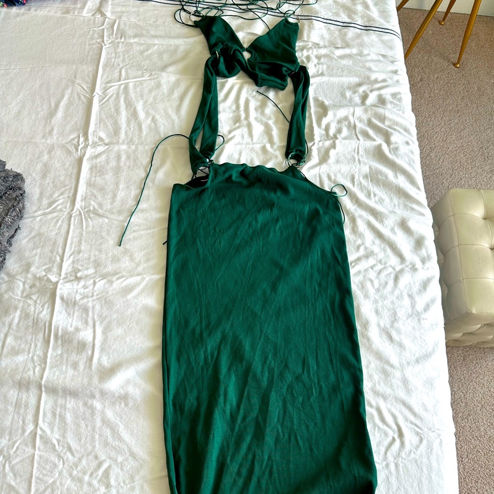 Cotton strappy dress. Never worn